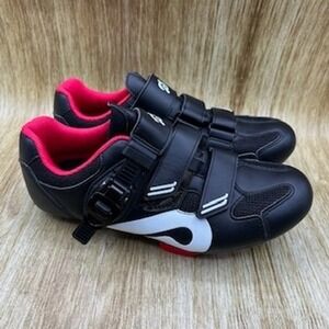 Peloton Indoor Cycling Shoes Women's Size 7 EU 38 Black Red Spin Bike